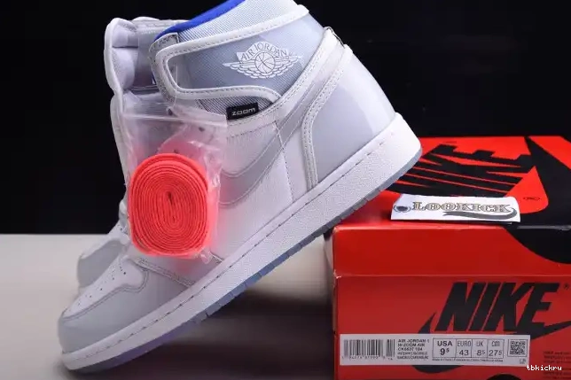 Cheap TBkick Air High Blue Zoom White 1 Jordan Retro CK6637-104 Racer 0518